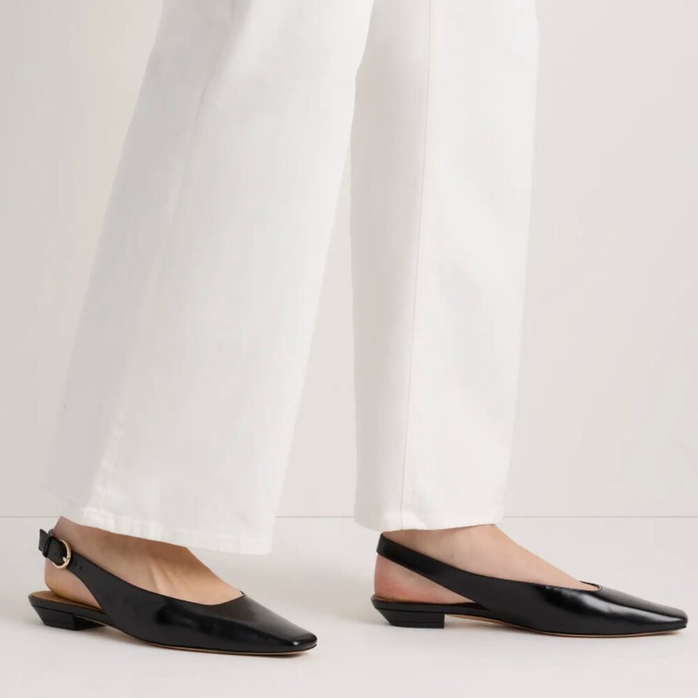 (NWT) Quince Italian Leather Slingback Flats with Ortholite® insole in Size 6.5 - Picture 5 of 9